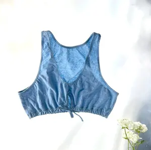 100% Organic Cotton Top. Comfortable Breathable Bra. Sustainable Natural Handmade Lingerie. Sleep bra. Nursing bra