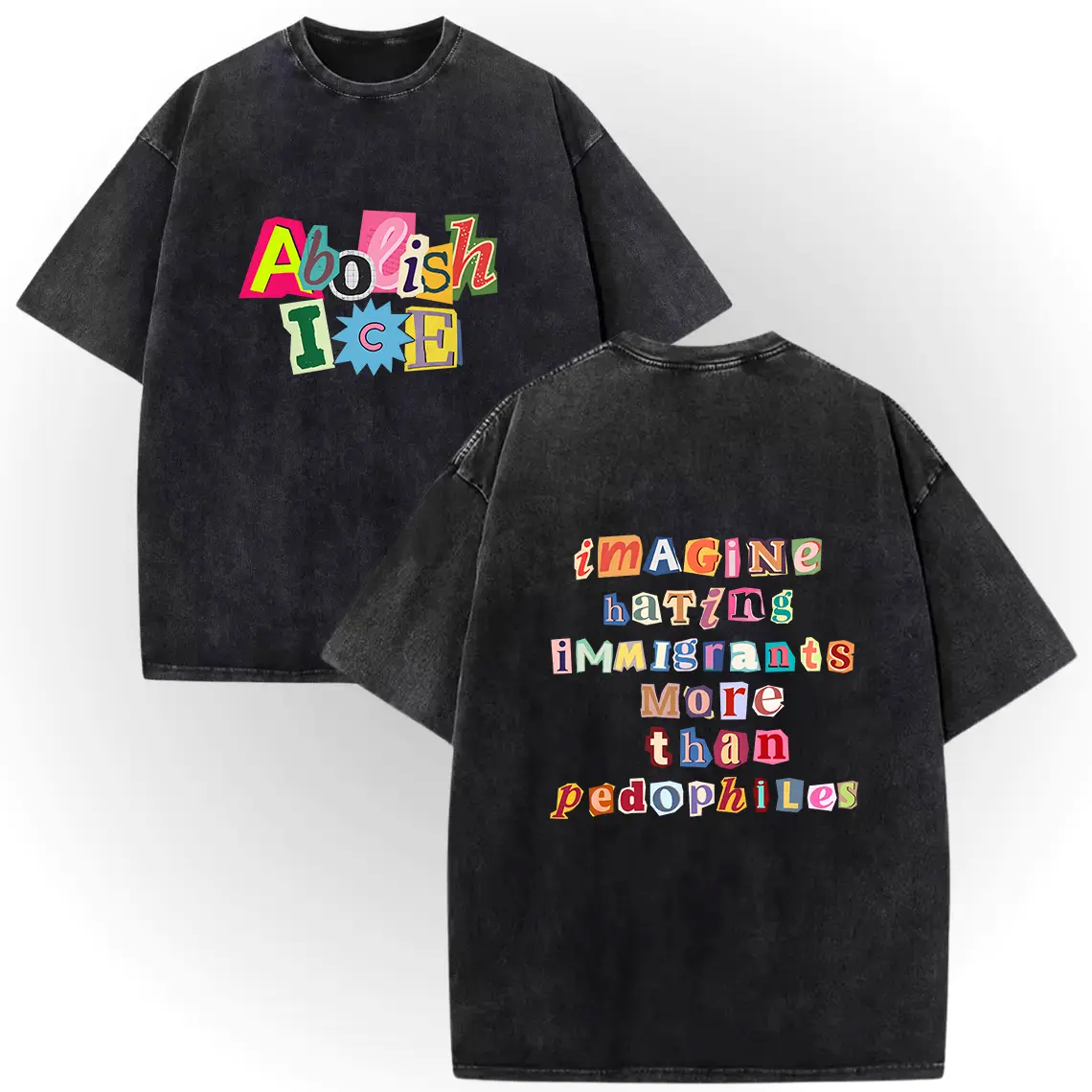 ✊🏾 Vintage Washed Anti ICE Tee |   100% Cotton Double-Sided Short Sleeve, Chinga La Migra • No One Is Illegal On Stolen Land ICE OUT! # AbolishIce # IceOut # HumanRights # 100CottonTee # DoubleSidedTee # NoOneIsIllegal # TikTokMadeMeBuyIt # TikTokShop