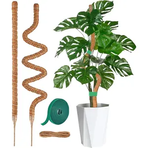 2 Pack 28" Bendable Moss Pole,  Monstera  Support, Stakes for Indoor ,  Sticks for Indoor Outdoor Climbing  | Support for Potted  Like Pothos, Philodendrons