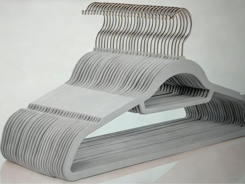 Non-Slip Flocked Velvet Hangers with Rose Gold Hooks | Seamless, Durable & Space-Saving for Closet