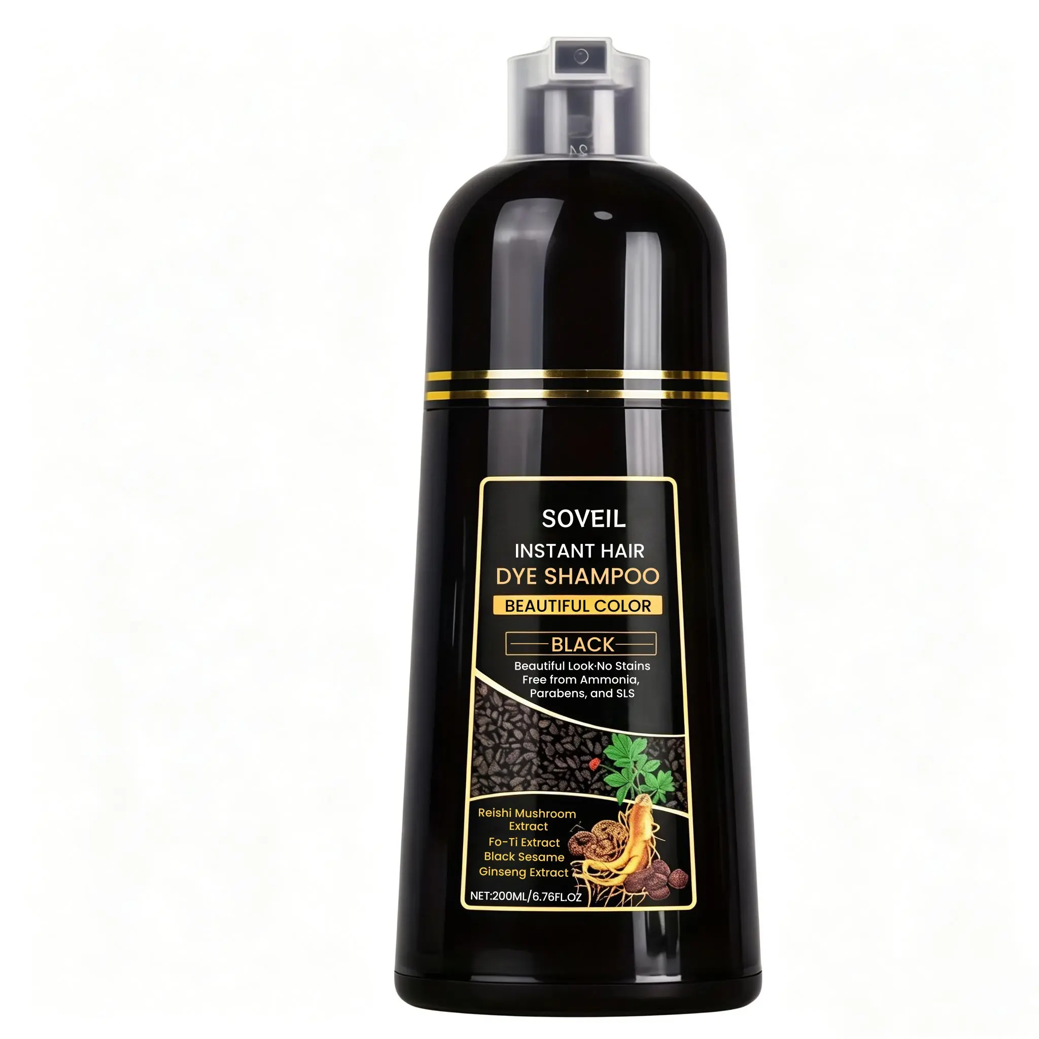 6.76 oz Black Natural-Toned Shampoo