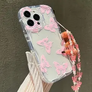 Fashion Butterfly Minimalist Style Phone Case, Made Of TPU Material, No lanyard is provided,Suitable For IPhone 11, 11 Pro Max, 12, 12 Pro Max, 13, 1, 15 Pro, 15 Plus, 15 Pro Max, 16, 16 Pro, 16 Plus, 16 Pro Max