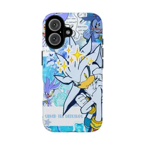 Silver the Hedgehog Sci-Fi Cyberpunk Gaming Phone Case Collection for iPhone 17, 16, 15, 14, 13, 12, 11, SE, X XR XS Max 15 Pro Max Samsung Galaxy S20 S21 S22 S24