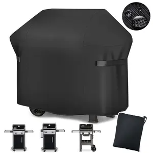 HOMEYA 48in Heavy Duty 600D BBQ Grill Cover for Outdoor Grill Waterproof Anti-UV Barbecue Covers fits for Weber Spirit 200 and Spirit II 200 Series E210