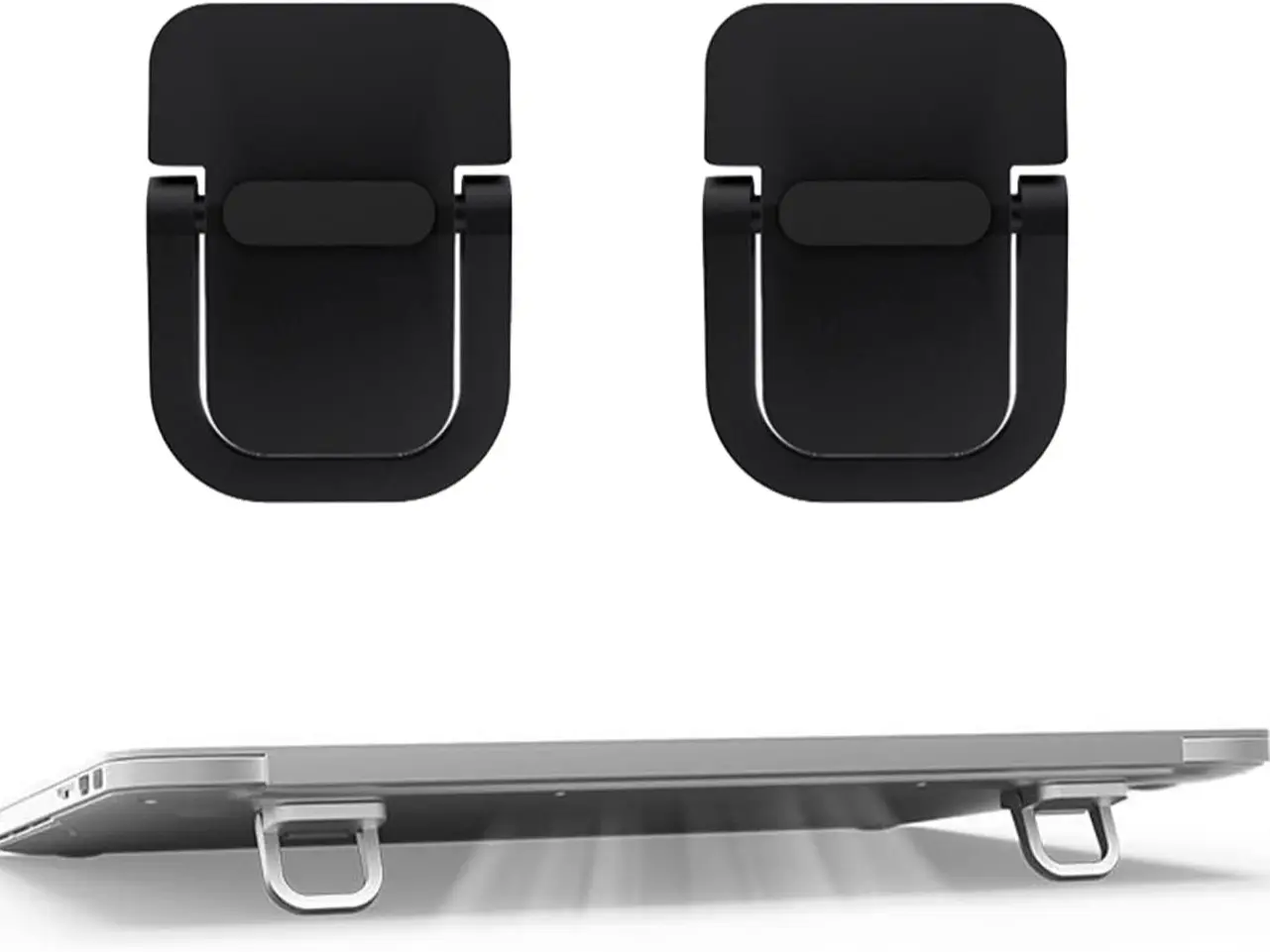 2Pcs Keyboard Riser Self-Adhesive Mini Portable Laptop Stand Foldable Portable Computer Self Adhesive Keyboard Riser