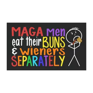 MAGA men eat their buns & wieners separately Car Magnet | Political Humor