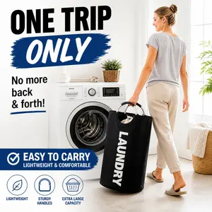 1pc Home Bathroom Dirty Clothes Storage Basket, Portable Laundry Basket, Handle Design for Easy Handling and Installation, Lightweight Material for Convenient Storage