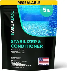 MAV AquaDoc Cyanuric Acid Stabilizer 5lb For Swimming Pools - Made in USA, Pool Conditioner And Stabilizer