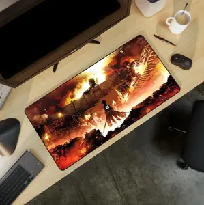 Titan Extra Large Gaming Anime Mousepad - Anti-Slip Rubber Base Nostalgic Mousepad