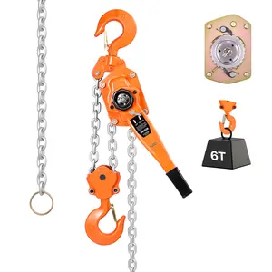 VEVOR Manual Lever Chain Hoist, Summervibes, 6T 13200LBS Capacity Heavy Duty Come Along, 10FT Lift G80 Alloy Steel Chain With Dual Pawl Mechanical Brake,360°Rotating Hooks, for Warehouse Construction Garage