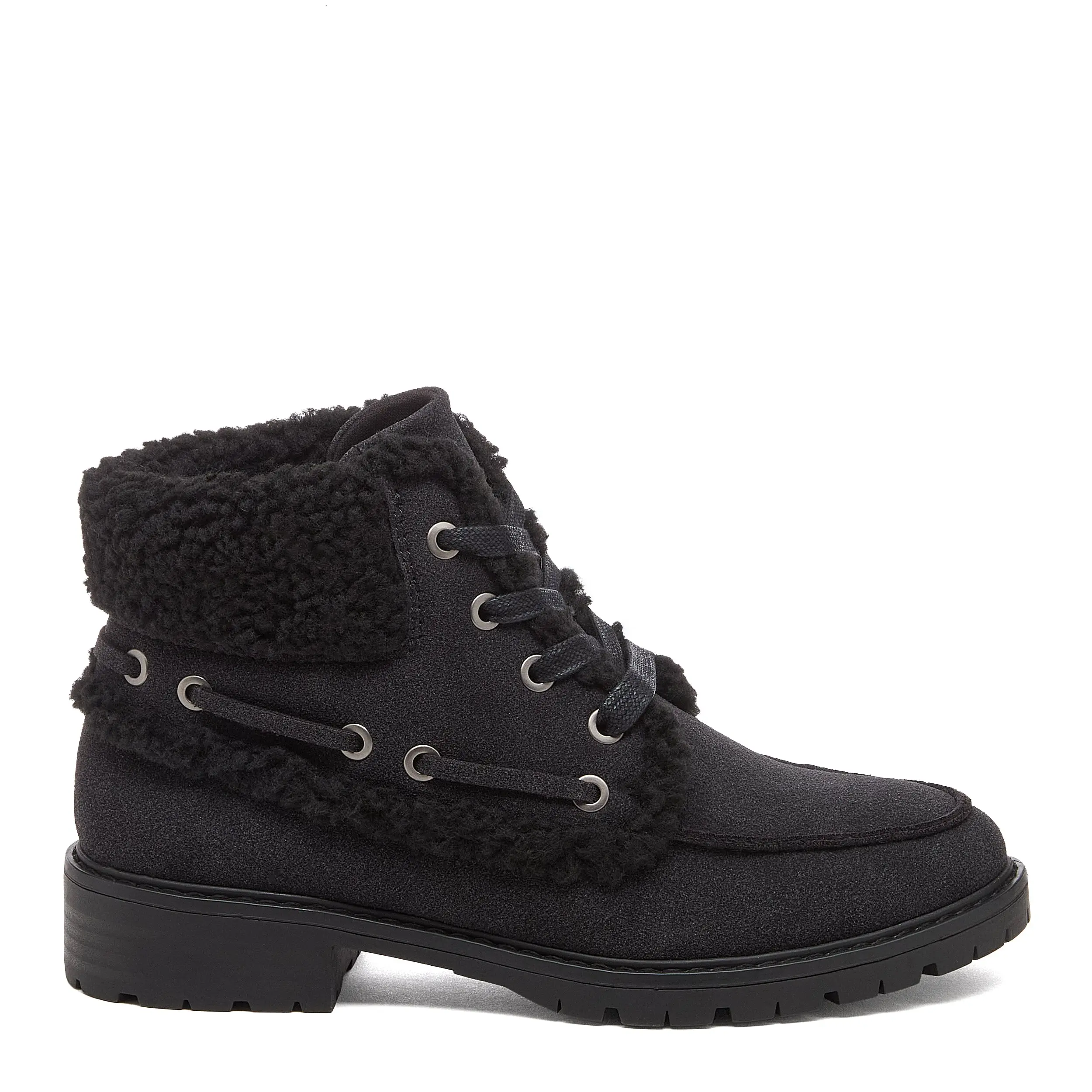 Nixie Black Cuffed Ankle Boots