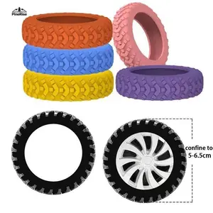 8-Pack Universal Travel Luggage Wheel Protective Covers, Rubber Silicone Wear-Resistant Caster Replacement Parts for Trolley Cases, Outdoor Trips