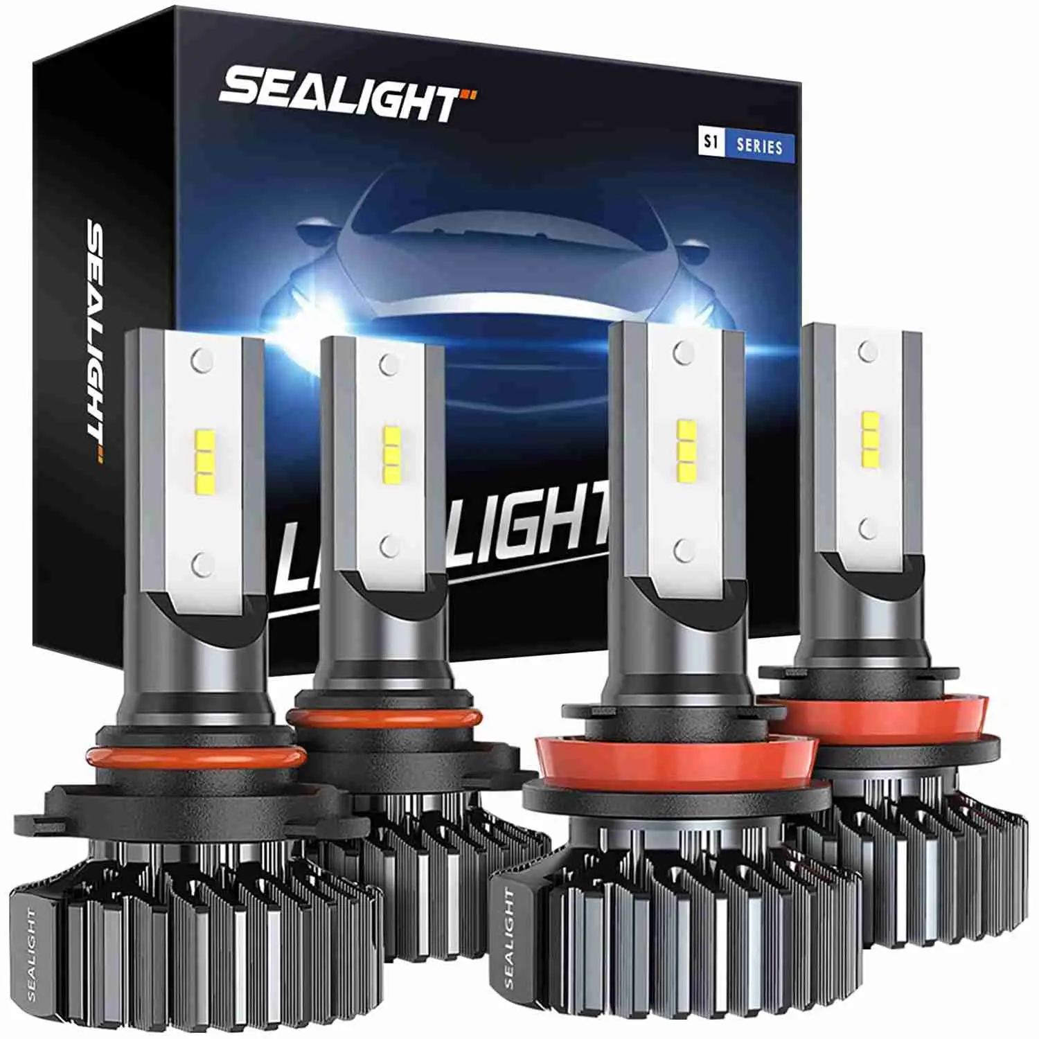 2012 Ram 2500 9005/HB3 H11/H9/H8 15W 6000K White IP67 LED Headlight Bulb 2Pairs SEALIGHT S1