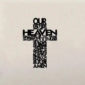 2D plan, 1 piece of Jesus Christ Cross metal wall decoration - Stylish Religious Decor, extended arms religious Christian decoration, heavy iron construction, pre drilled holes for easy hanging - church, home, prayer room, Easter decoration