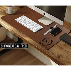Personalized Leather Desk Mat, Custom Desk Pad, Premium Business Gifts, Graduation Gifts, Office Gift For Coworker, Gift For Him, Desk Decor