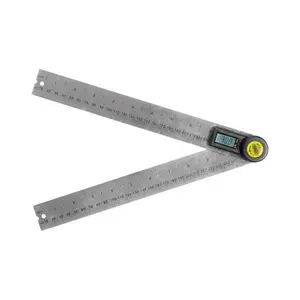 212 MAIN Ultra Tech Hinged Arm Digital Angle Finder Rule, 10 in. Stainless Steel Measuring Tool with Jumbo Display