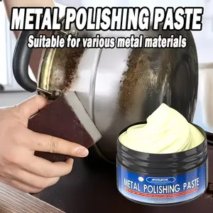 Complete Metal Polish Kit, Universal Metal Polishing Agent, Quick Chrome Stainless Steel Painted Metal Shine Restorer, Sponge Included, Jokjok Brand