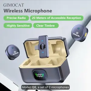 Portable Rechargeable Mini Wireless Lavalier Microphone with Magnetic Clip and Receiver, High-Quality Audio for Live Streaming and Outdoor Shooting