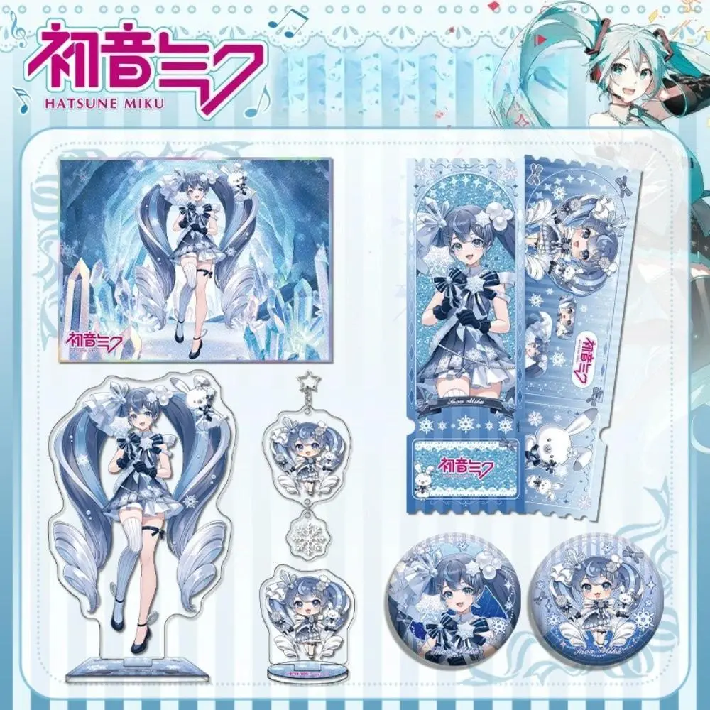 Hatsune Miku Anime Merch Collection Acrylic Standee Keychain Pins Ticket Collectible Gifting for Desk Decoration Music Fans