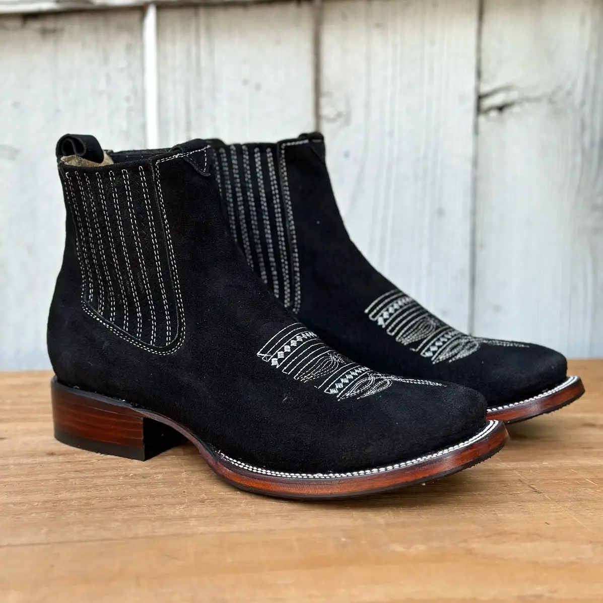 Men’s Black Suede Ankle Boot JB-723 - Western Ankle Boots for Men