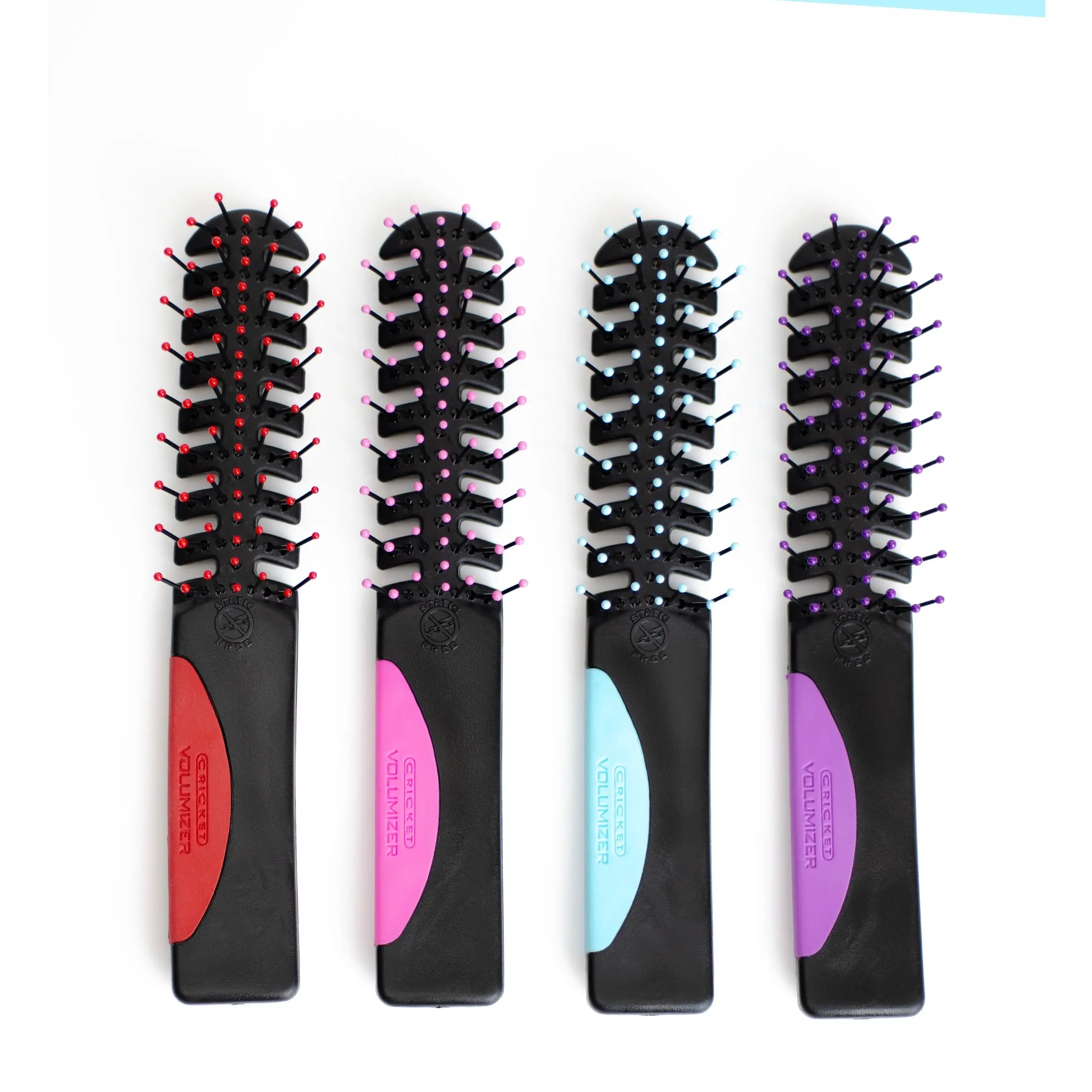Cricket Beauty Tools Static-Free Volumizing Hair Brush - Heatless Styling Tool with Crisscross Bristles for Heatless Hairstyles, Anti-Frizz, Quick Drying, Daily Hair Care (Purple)