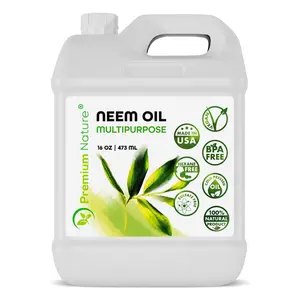 Neem Oil for Plants 16 oz Pure Unrefined Cold-Pressed Natural Plant Protection Spray for Indoor & Outdoor Gardening