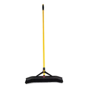Rubbermaid  24 in. Maximizer Push-to-Center Polypropylene Bristles Broom, Yellow & Black