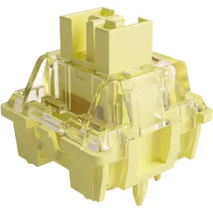 F-KCS02  V3 Creamy Yellow Pro Keyboard Switch with Dustproof Stem for Mechanical Gaming Keyboard, 5-Pin 50gf Linear Switches (45pcs)