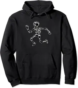 Skeleton Cow Pattern Lazy Halloween Costume Cool Skull Bones Pullover Hoodie - Folusoal Shop 36B0BDVT5XJ2