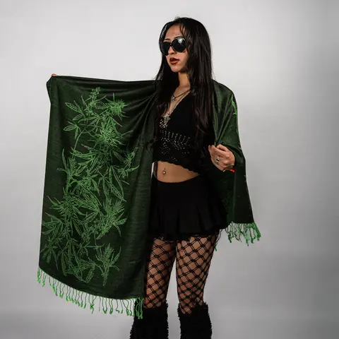 Marijuana Rave Pashmina Scarf