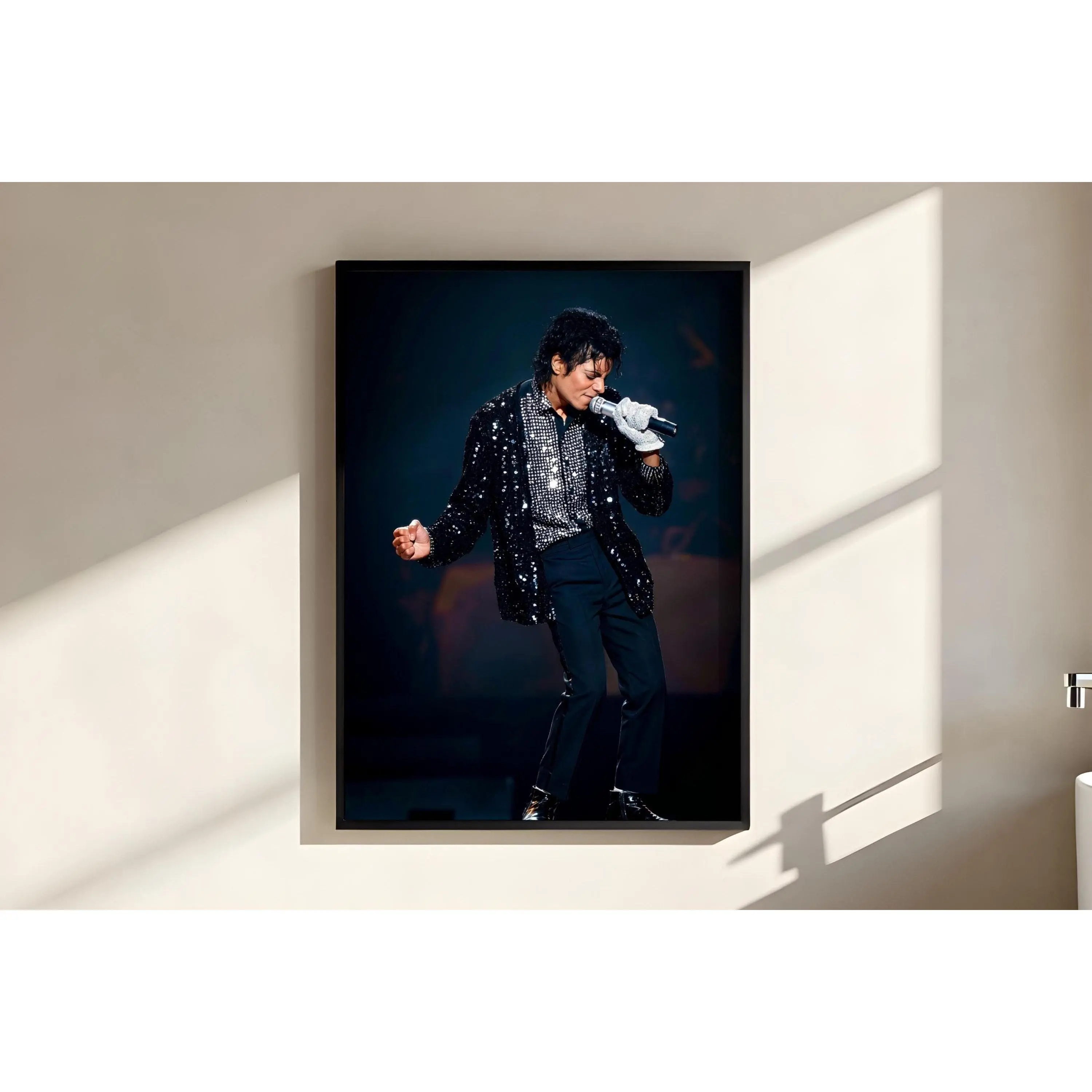 Michael Jackson Live Concert Poster – King of Pop Iconic Glove Print, Retro Music Decor