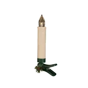 HomeRoots 517659 Flameless Christmas Taper Candle, Off White - Set of 24