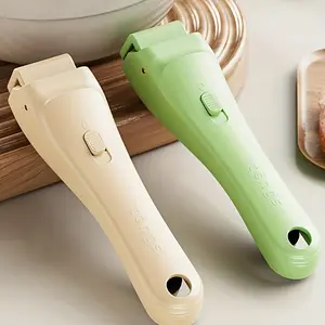 2pcs (One Heat-Resistant Anti-Slip Bowl Clip And One Hook) White Green Optional - Heavy-Duty ABS One-Handed Release Lever for Extracting Hot Plates, Bowls, Pots And Pans - Microwave, Oven And Dishwasher Safe (Non- Contact) - Safe Grip on Hot Dishes