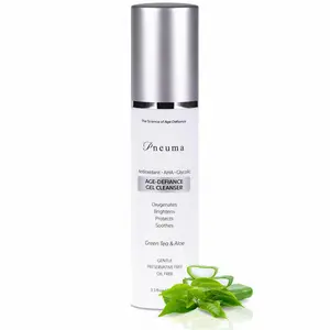 Age-Defiance Gel Cleanser with Antioxidants, AHA, Glycolic | Oxygenate, Exfoliate, Protect and Soothes Skin | Gentle Face Cleanser Gel | Green Tea and Aloe