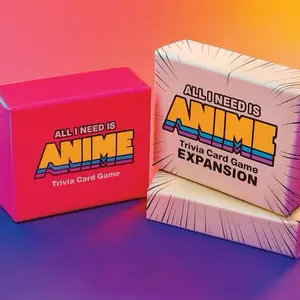 All I Need Is Anime Trivia Card Game - 100 Questions BASE Game and 55 Card Expansion Pack for Anime Enthusiasts - Perfect for Anime Nights & Conventions