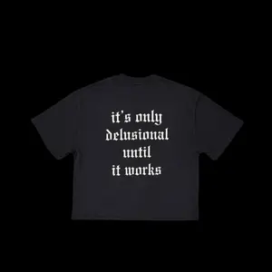 Delusional Reality Cropped Tee - Vintage Black