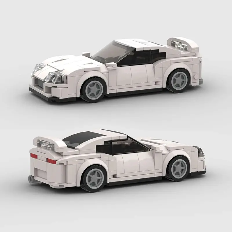 City Technical Speed World Famous Car Building Blocks Racing Fast And Furious Moc Brick Vehicle A80 Supra V2 Toys Kid