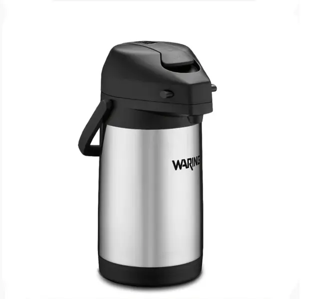 Waring Commercial 2.2L Stainless Steel Airpot - Corrosion-Resistant, Durable Commercial Kitchen Tool with Removable Lid, Sleek Easy-Handling Design, Quick Cleaning for Efficient Food Prep