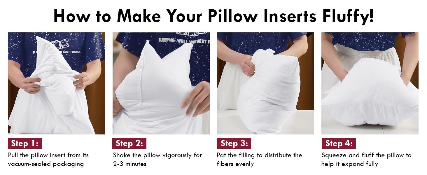 4-Pack White Cushions - Throw Pillows, Soft Cozy Fluffy Cushion Inserts -Hypoallergenic Filled Square Lightweight Stuffer Pillows for Living Room Bedroom, Home Decor 100% Polyester Microfiber Fabric 4-Pack White Cushions - Throw Pillows, Soft Cozy Fluffy Cushion Inserts -Hypoallergenic Filled Square Lightweight Stuffer Pillows for Living Room Bedroom, Home Decor 100% Polyester Microfiber Fabric