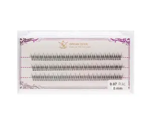 Little Devil Segmenled Eyelashes #8mm 1Box 123 Cluster - Free Glue for Makeup and Cosmetic Use