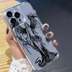 Creative Pattern Clear Durable Resistant Phone Case, Anti-drop Cellphone Protective Case, Total Protective Shockproof Mobile Phone Cover Compatible for iPhone 16 15 14 13 Pro Max Accessories