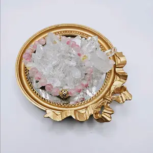 LOVE COLLECTION Rare Elegant Dainty Sakura Quartz bracelet with gold accents