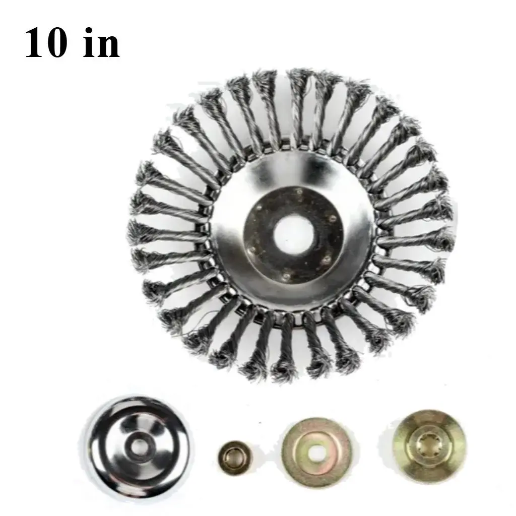 10 Inch Steel Wire Grass Cutter Head, Weed Removal Twisted Wire Coil Accessory, Lawn Mower Rust Prevention, Garden Tool Parts, Grass Trimmer Accessories
