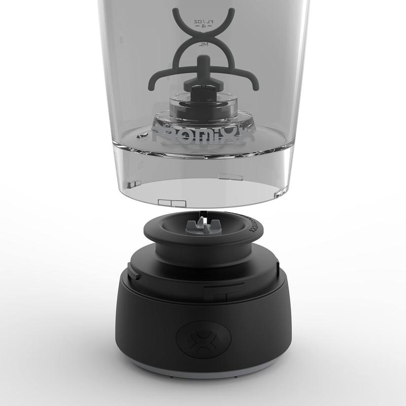 Promixx Original Shaker Bottle - Battery-Powered for Smooth Protein Shakes - BPA Free, 20Oz Cup (Black)