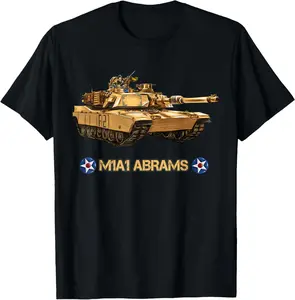 100%cotton M1A2 Abrams Main Battle Tank Army Tanker Veteran gift T-Shirt