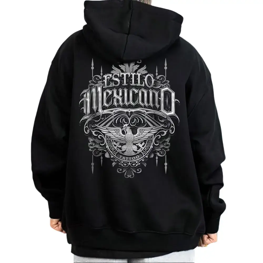 Chicano Clothing, Mexican Clothes, Oversized Graphic Tee for Men & Women Medium Heavy Polyester Sweatshirt Loose Fit Casual Streetwear MX10