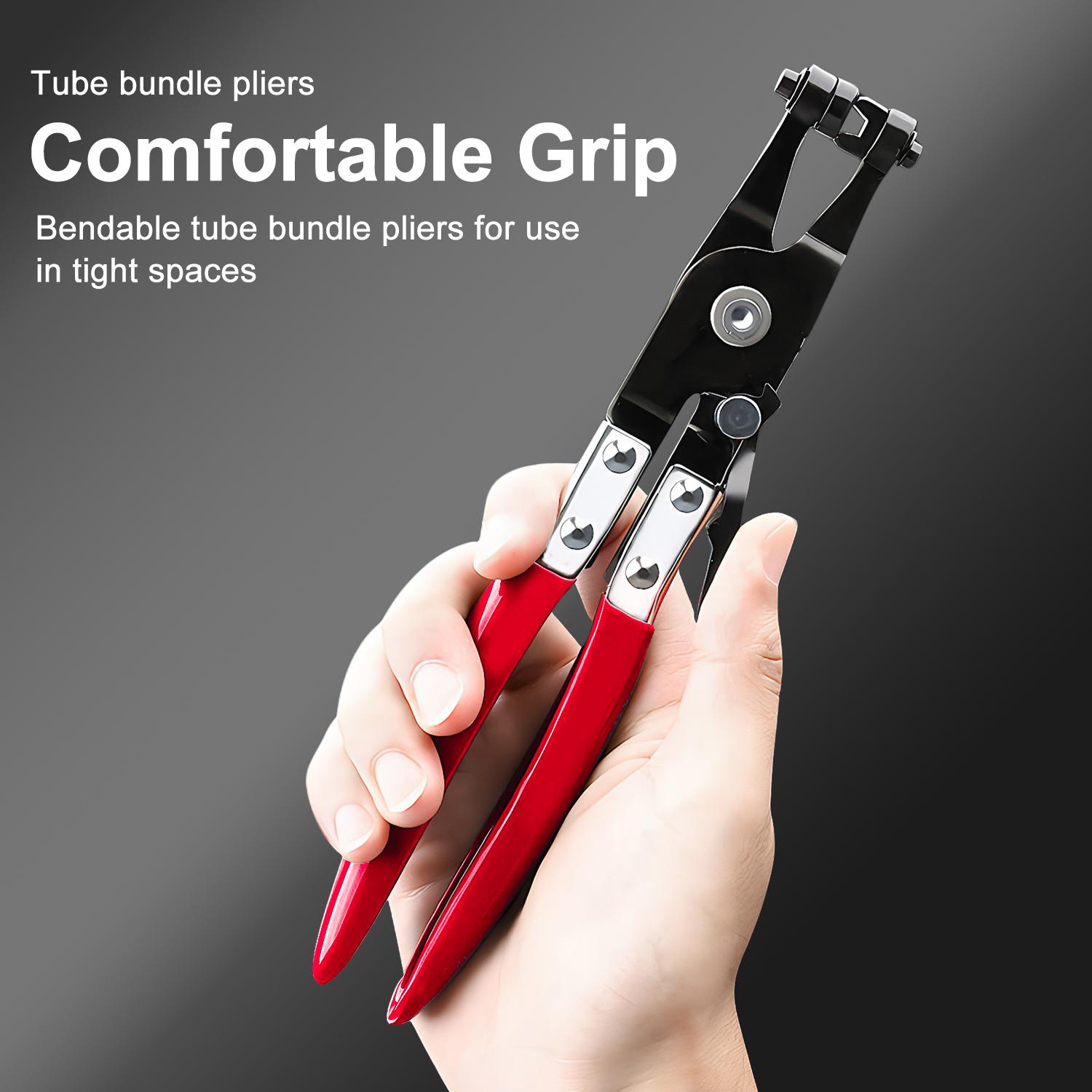 DABATR Hose Clamp Pliers, Automotive Hose Clamps Pliers Repair Tool with Swivel Flat Band for Removal and Installation of Ring or Flat Type Hose Clamps, Spring Clamp Pliers Hose Clamp Removal Tool