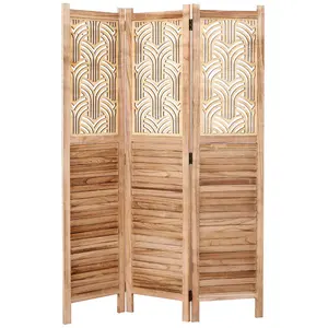 3 Panel Room Divider Rustic  decorative Shutter & Cutout