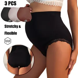 3 Pack High Waist Maternity Briefs Seamless Tagless Pregnancy Panties for Daily Wear & Postpartum Recovery Soft Breathable Lightweight Comfort Fit Sizes S-L Durable High Rise Underwear
