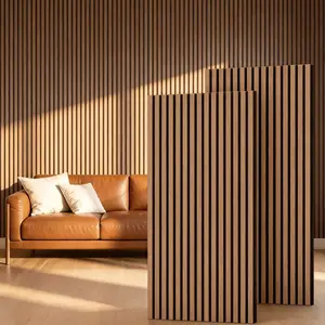 TONOR Wood Wall Panels for Wall,47.2'' x 23.6'' (120 x 60 cm) Acoustic Wall Panels, Wood Slat Acoustic Panels for Noise Cancelling and Decoration, Living Room, Bedroom, Office, Walnut
